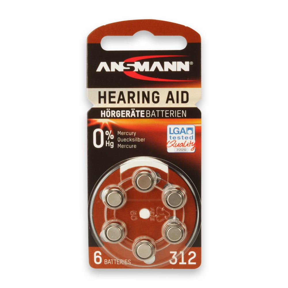 Батарейка для слухового аппарата Ansmann 312