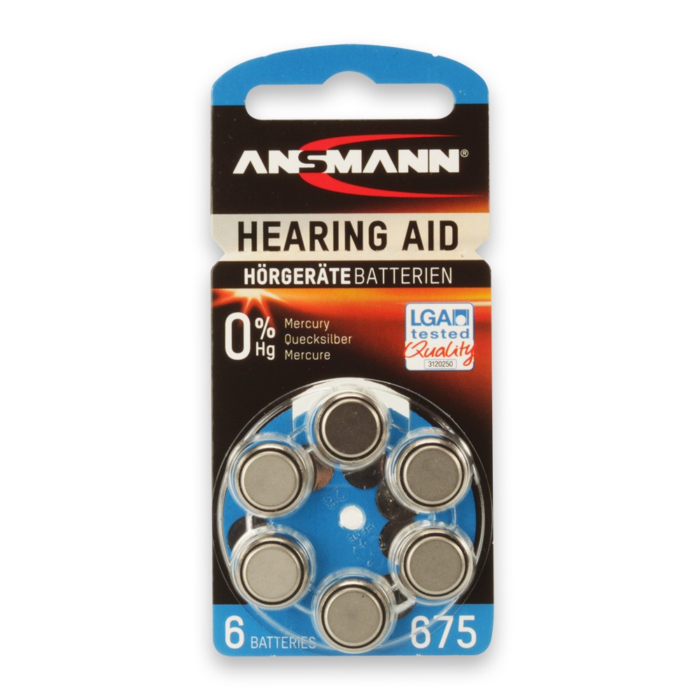 Батарейка для слухового аппарата Ansmann 675