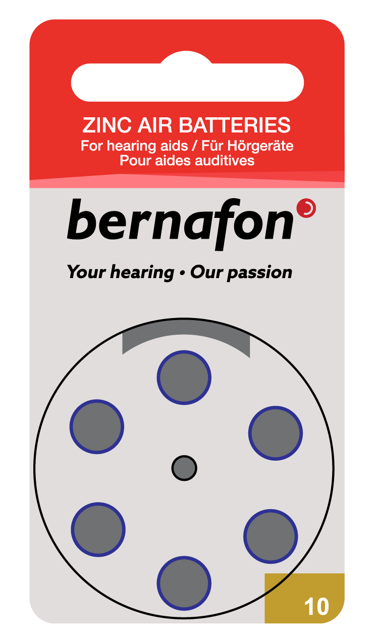 Батарейки для слуховых аппаратов Bernafon 10