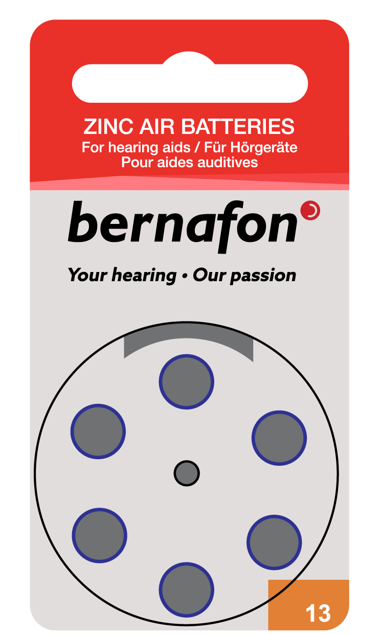 Батарейки для слуховых аппаратов Bernafon 13