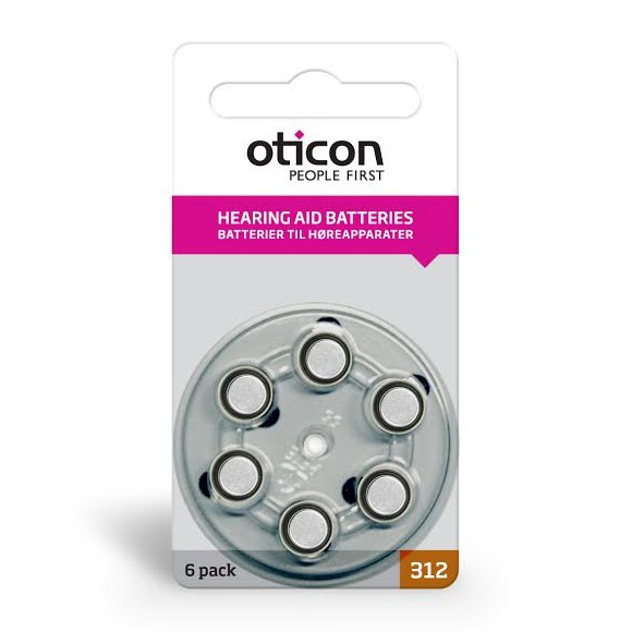 Батарейка для слухового аппарата Oticon 312