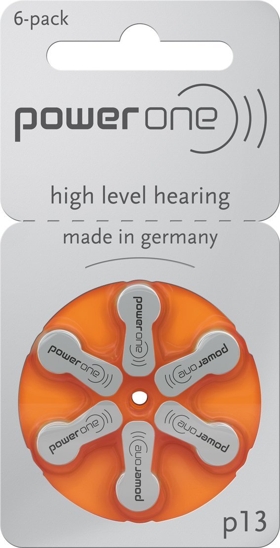 Батарейки для слуховых аппаратов PowerOne 13
