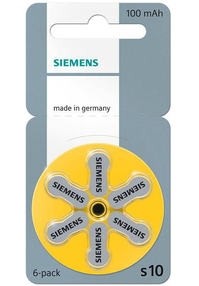 Батарейка для слухового аппарата Siemens 10