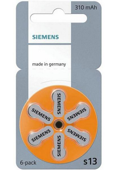Батарейка для слухового аппарата Siemens 13