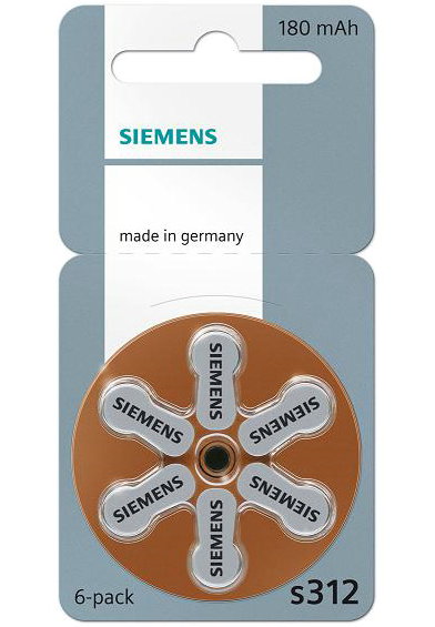 Батарейка для слухового аппарата Siemens 312