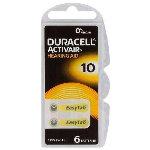 Батарейки для слухового аппарата Duracell Activair 10